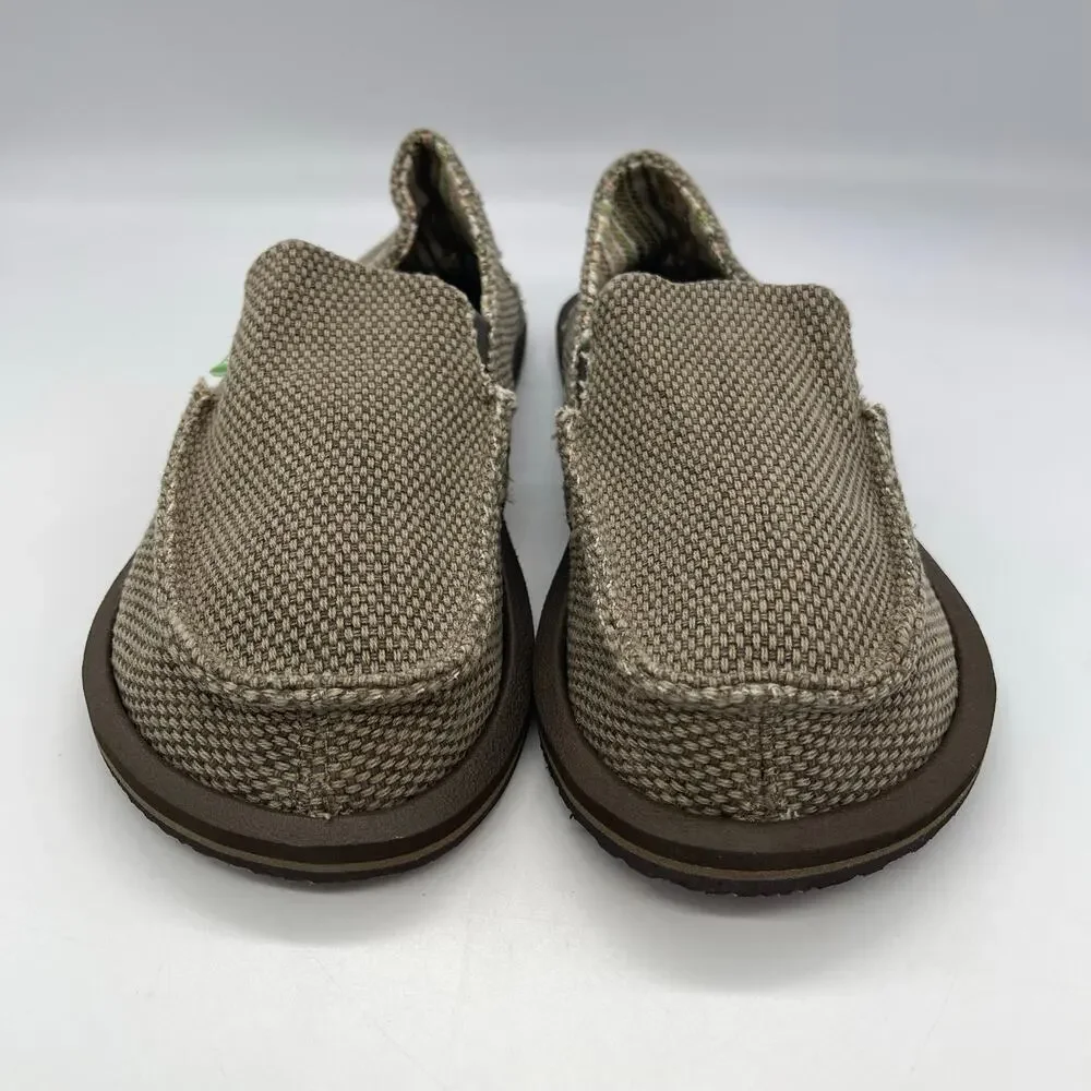 Sanuk Men's / Boys Vagabond Slip-on Canvas Loafers Size 6